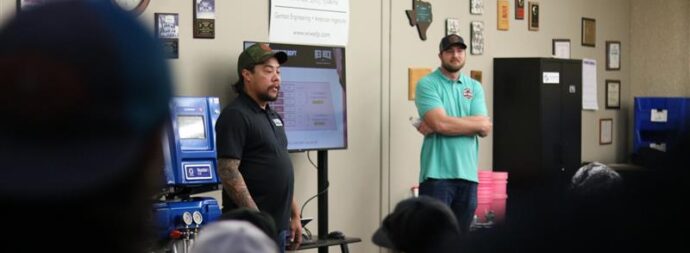 During Spray Foam Tech Day, Richard Foster of Fox Insulation and Josh Feitl of Red Rock Building Products walked contractors through real‑world material cost and yield check calculations for spray foam insulation jobs.
